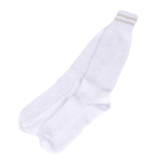 BRUNELLO CUCINELLI WOMEN'S TWO TONE HAND KNIT HIGH CALF SOCKS