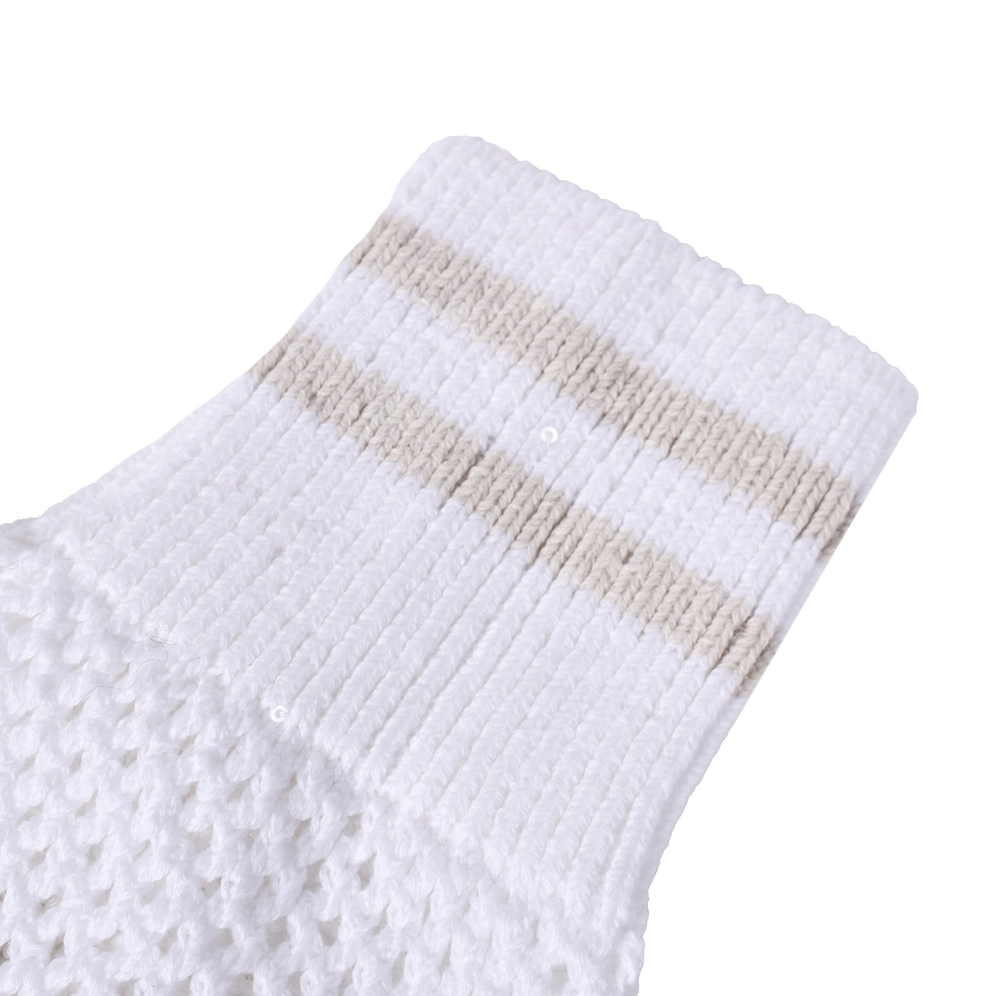 BRUNELLO CUCINELLI WOMEN'S TWO TONE HAND KNIT HIGH CALF SOCKS