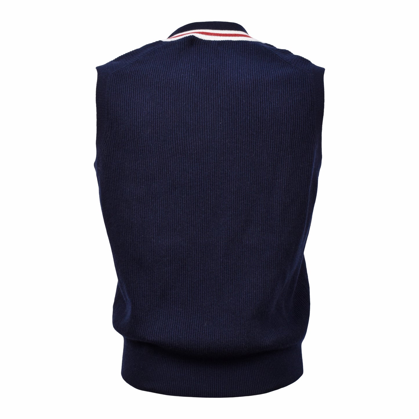 BRUNELLO CUCINELLI MEN'S 100% CASHMERE CABLE KNIT V NECK NAVY SWEATER/VEST