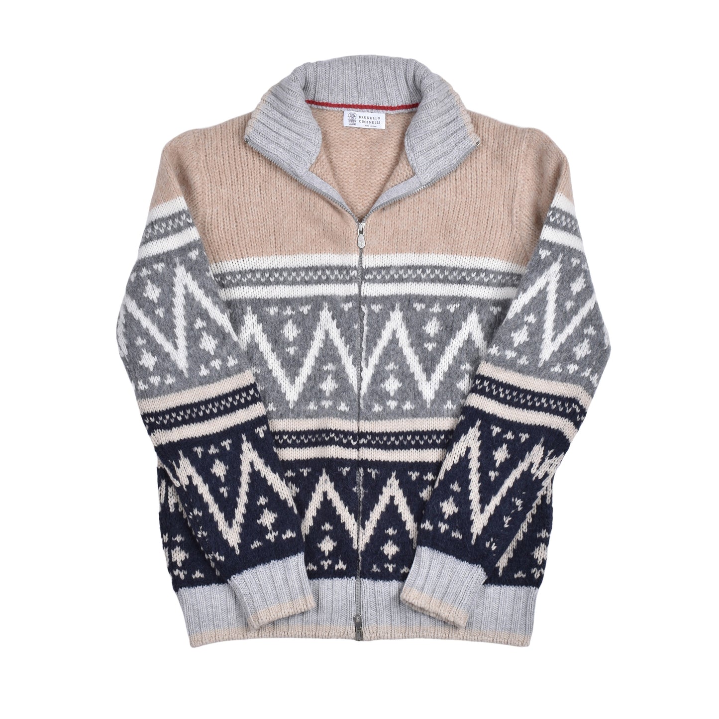 BRUNELLO CUCINELLI MEN'S CASHMERE BLEND ZIP UP CARDIGAN STYLE HEAVY SWEATER NEW