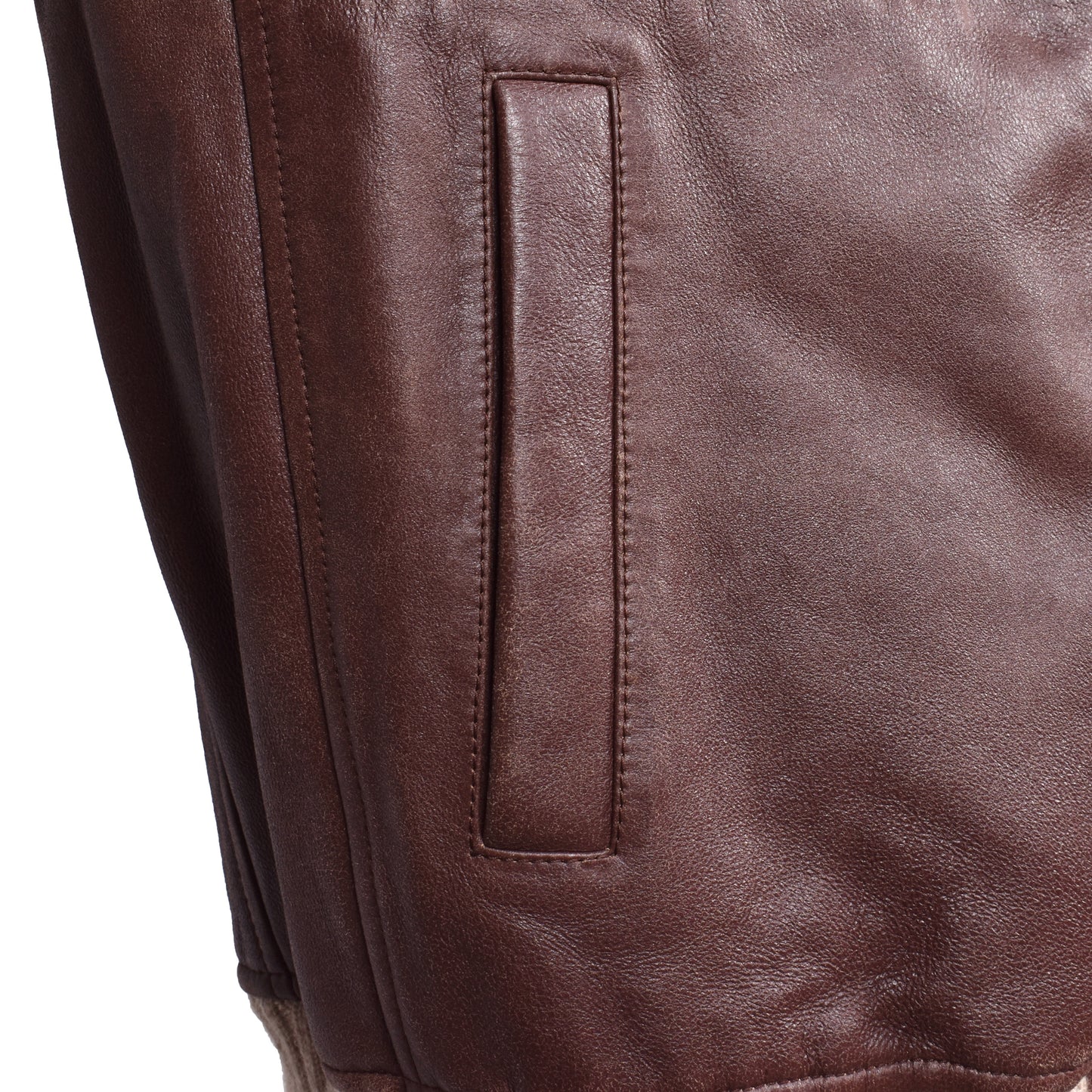BRUNELLO CUCINELLI MEN'S SHEARLING LINED 100% LEATHER BOMBER JACKET NEW MEDIUM