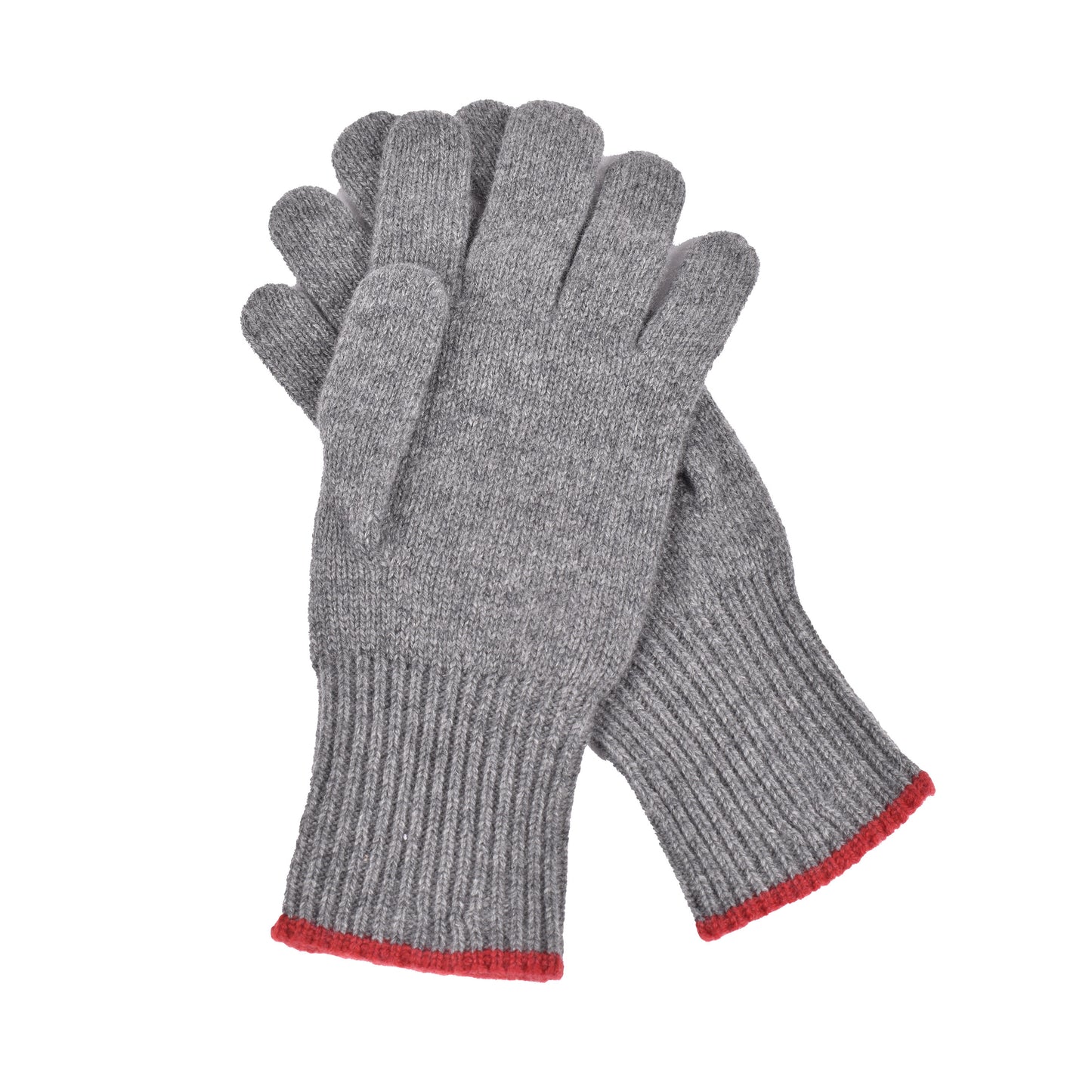 BRUNELLO CUCINELLI MEN'S 100% CASHMERE KNIT GRAY GLOVES NEW