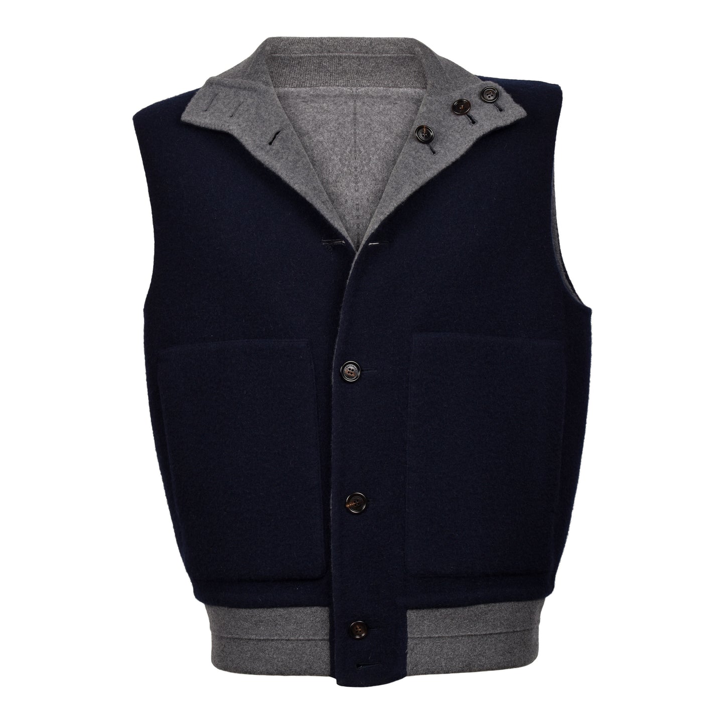 BRUNELLO CUCINELLI MEN'S 100% CASHMERE REVERSIBLE TWO TONE VEST NEW
