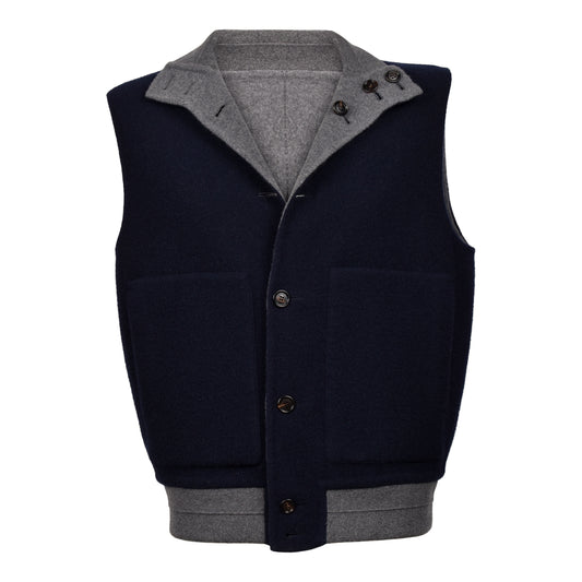BRUNELLO CUCINELLI MEN'S 100% CASHMERE REVERSIBLE TWO TONE VEST NEW