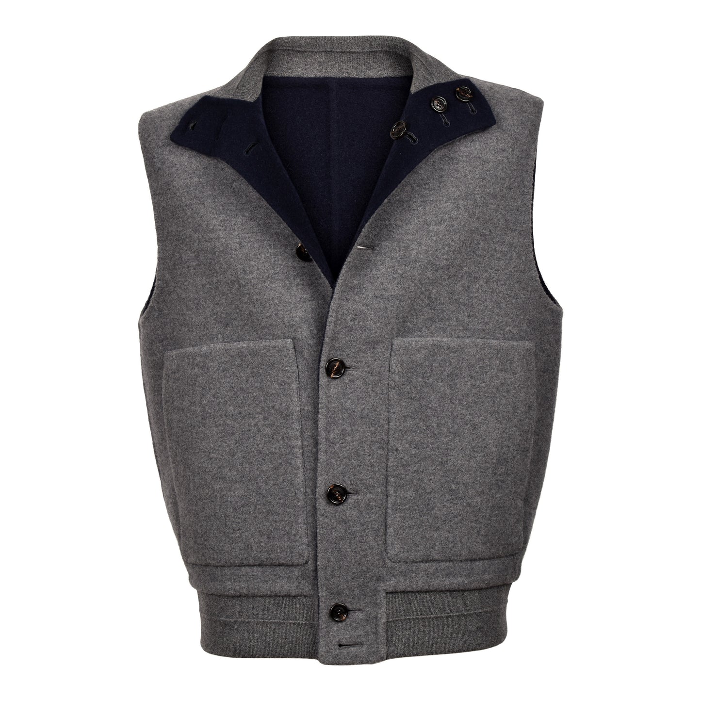 BRUNELLO CUCINELLI MEN'S 100% CASHMERE REVERSIBLE TWO TONE VEST NEW