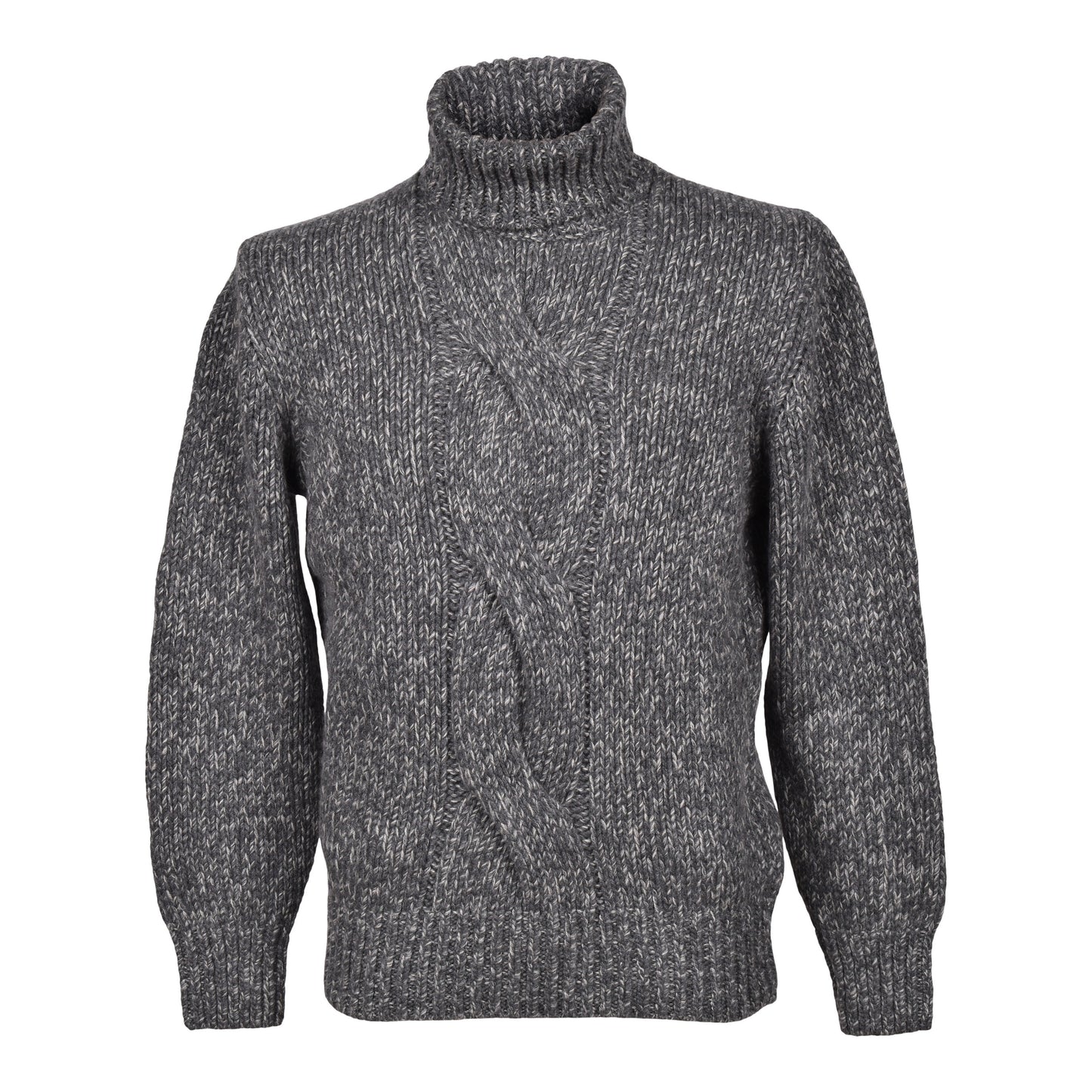 BRUNELLO CUCINELLI MEN'S HEAVY CABLE KNIT CASHMERE TURTLE NECK SWEATER /PULLOVER