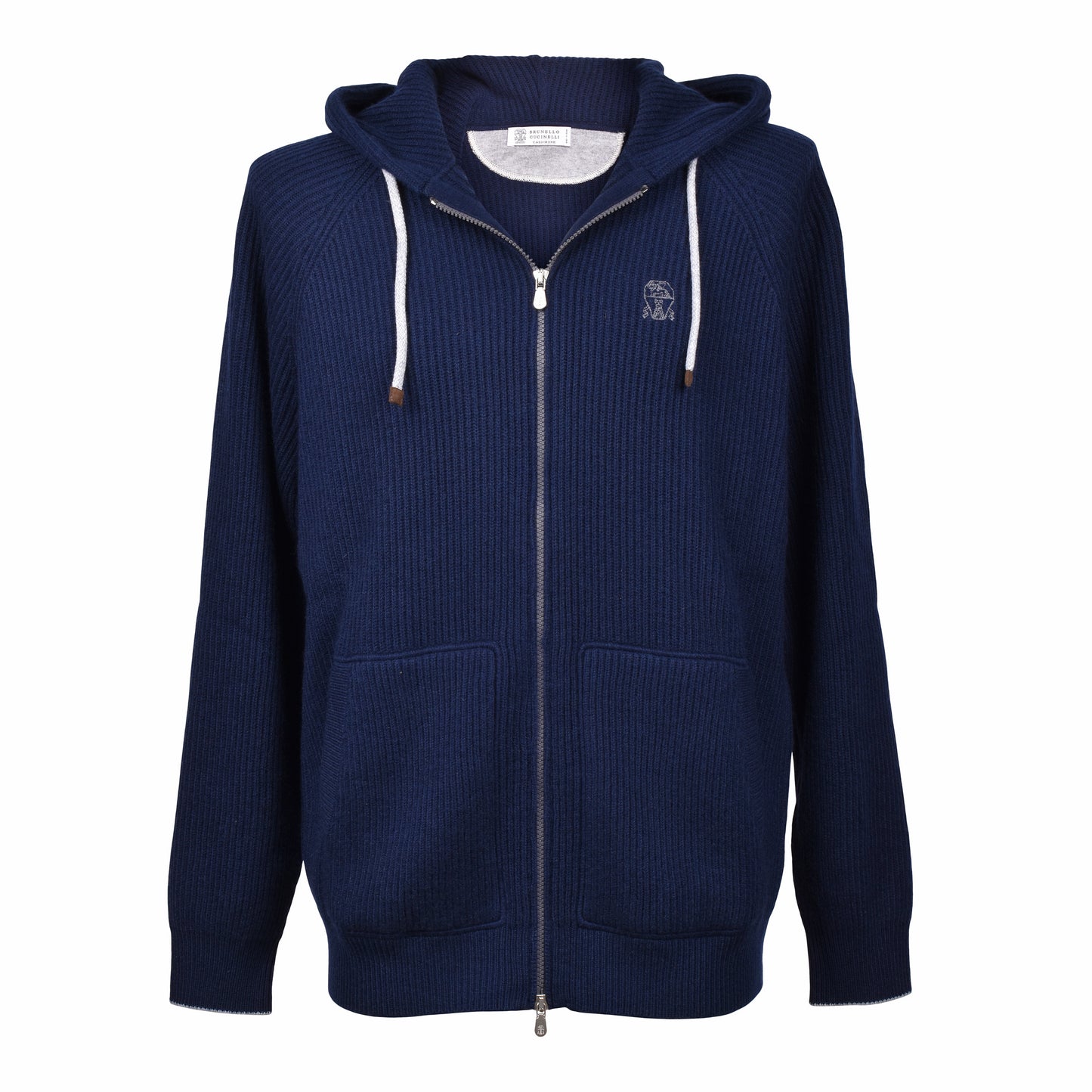 BRUNELLO CUCINELLI MEN'S 100% CASHMERE ATHLETIC KNIT ZIP UP FASHION HOODIE NEW