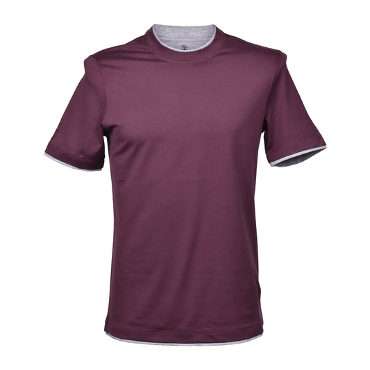 BRUNELLO CUCINELLI MEN'S 100% COTTON CREW NECK SHORT SLIM FIT CASUAL T-SHIRT NEW