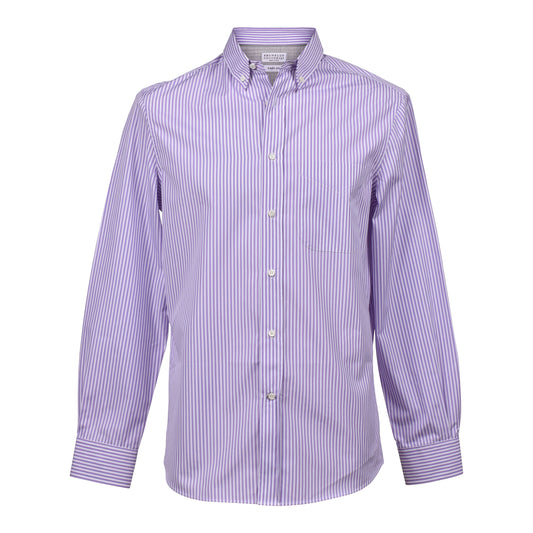BRUNELLO CUCINELLI MEN'S 100% COTTON EASY FIT STRIPED BUTTON DOWN DRESS SHIRT