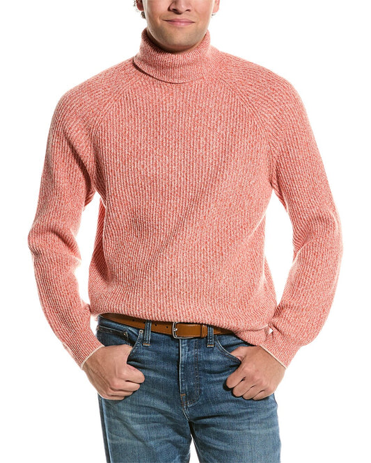 BRUNELLO CUCINELLI MEN'S CASHMERE BLEND CASUAL TURTLENECK SWEATER