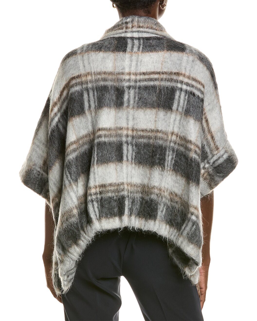 BRUNELLO CUCINELLI WOMEN'S WOOL BLEND HOODIE STYLE ZIP UP JACKET