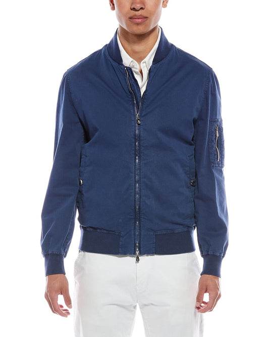 BRUNELLO CUCINELLI MEN'S ZIP UP BASEBALL STYLE JACKET NEW