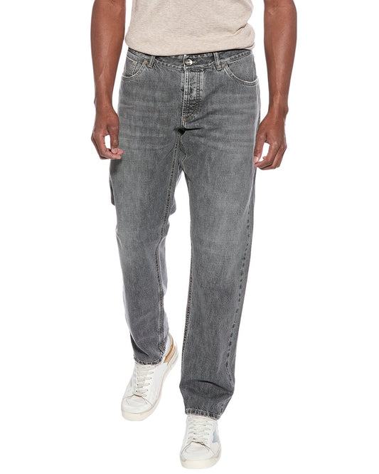 BRUNELLO CUCINELLI MEN'S 100% COTTON TRADITIONAL SELVEDGE DENIM JEAN PANTS NEW