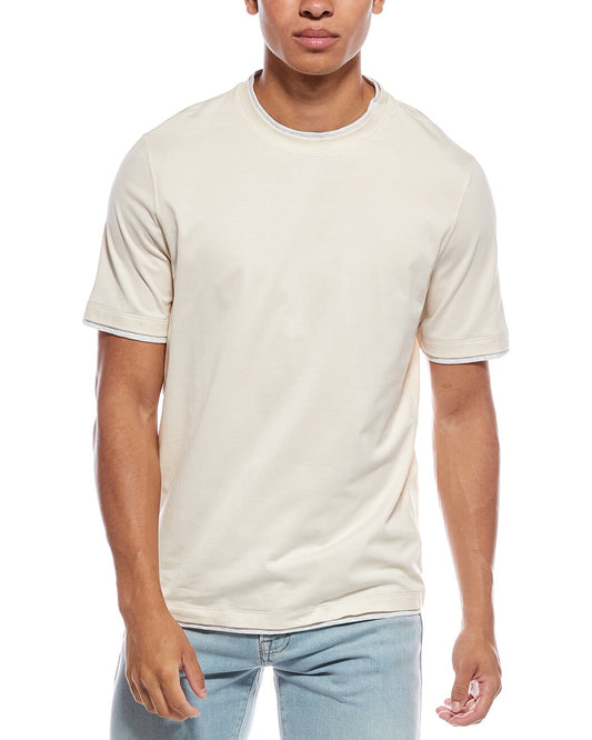 BRUNELLO CUCINELLI MEN'S 100% COTTON CREW NECK SHORT SLEEVE CASUAL T-SHIRT NEW