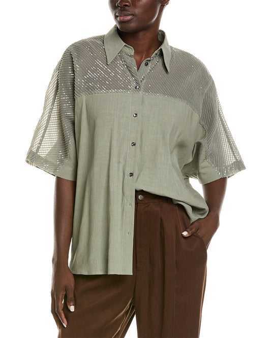 BRUNELLO CUCINELLI WOMEN'S SHIRT MH999RW526_C8707 NWT