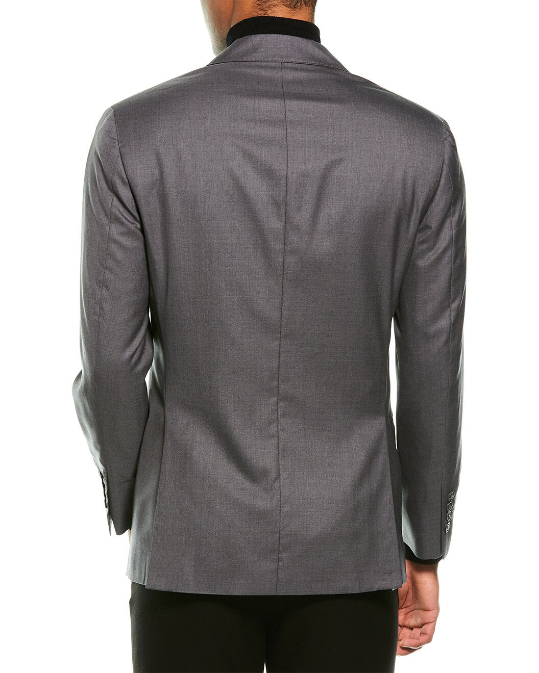 BRUNELLO CUCINELLI MEN'S GRAY VIRGIN WOOL/SILK BLEND TUXEDO BLAZER/DINNER JACKET