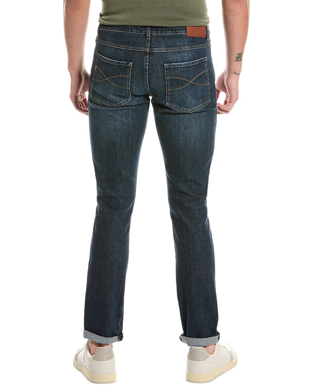 BRUNELLO CUCINELLI MEN'S 5 POCKET DENIM JEANS STYLE SKINNY FIT COTTON PANTS