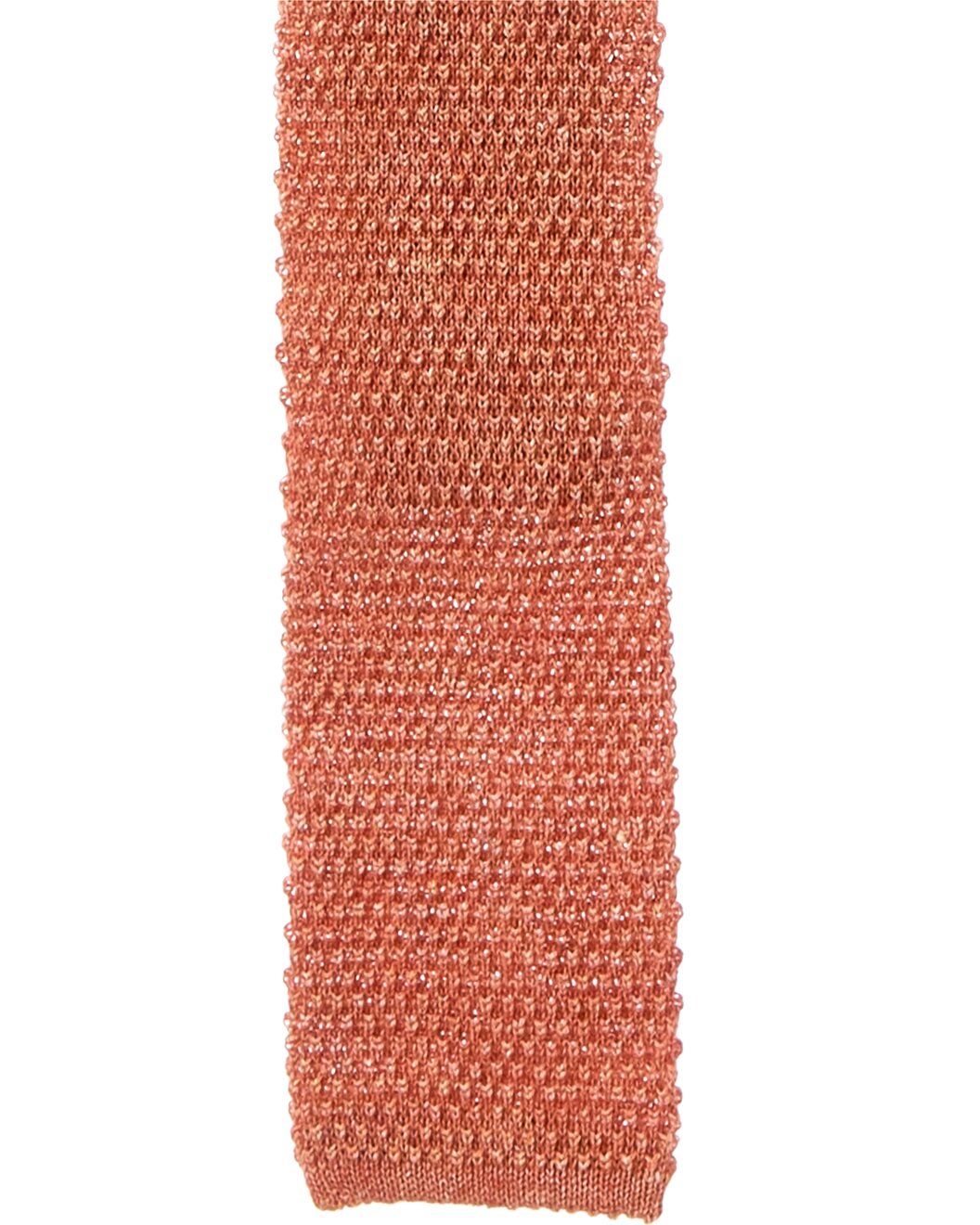 BRUNELLO CUCINELLI MEN'S SOLID SALMON KNIT SKINNY TIE NEW