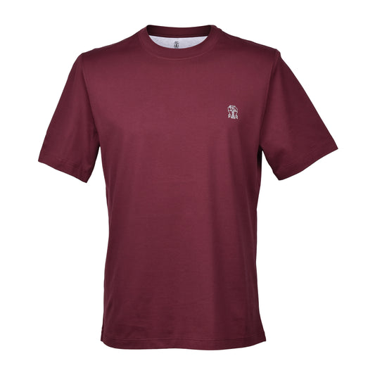 BRUNELLO CUCINELLI MEN'S 100% COTTON CREW NECK SHORT SLEEVE LOGO T-SHIRT NEW