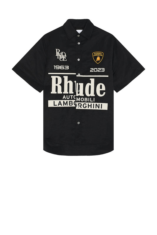 RHUDE MEN'S UNO BUTTON UP SHIRT