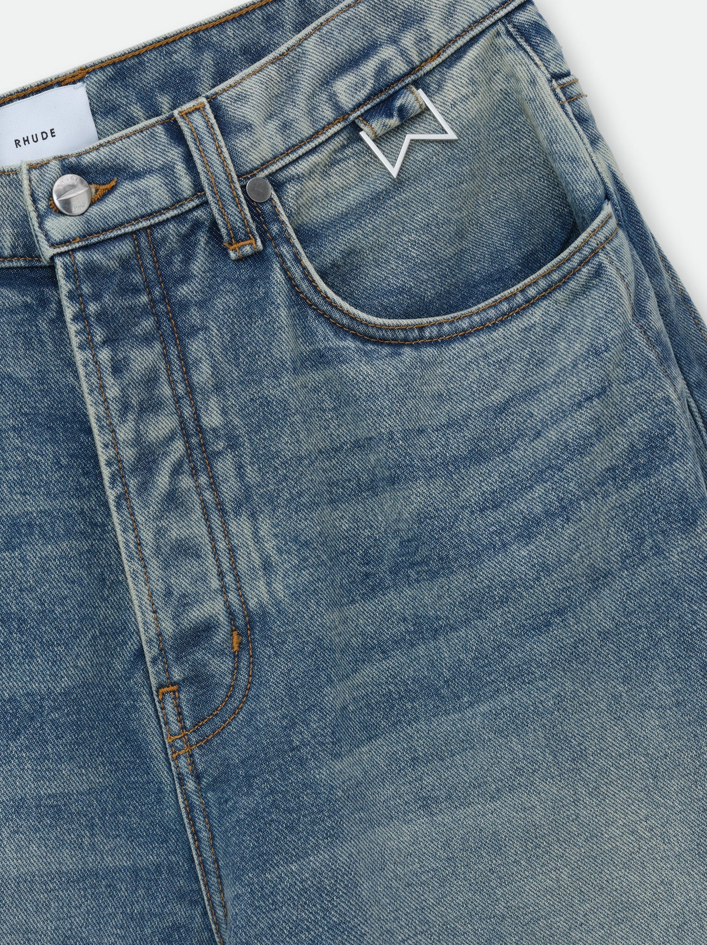 RHUDE MEN'S 90S TRAXEDO DENIM PANT