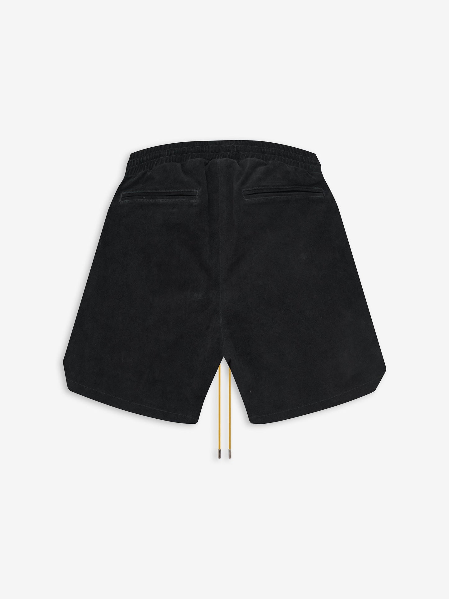 RHUDE MEN'S LEATHER SHORT BLACK