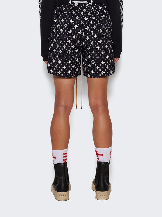 RHUDE MEN'S CROSS BANDANA SWIM SHORT