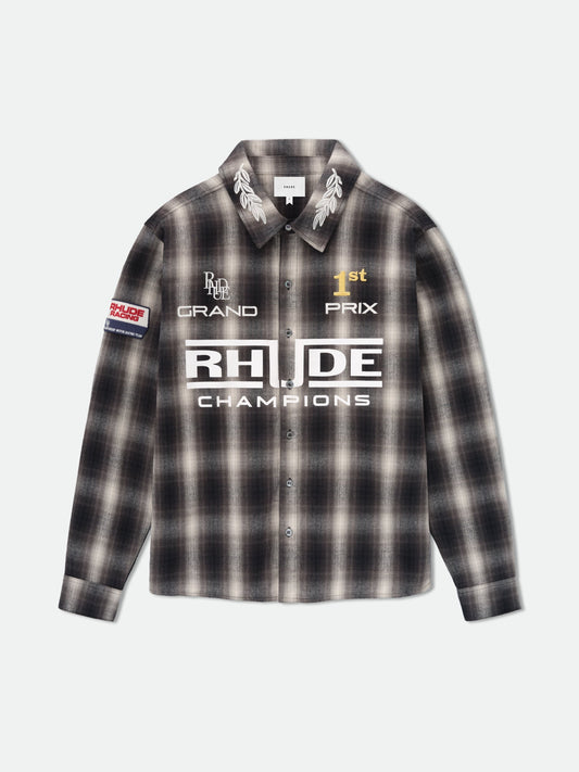 RHUDE MEN'S RACING FLANNEL