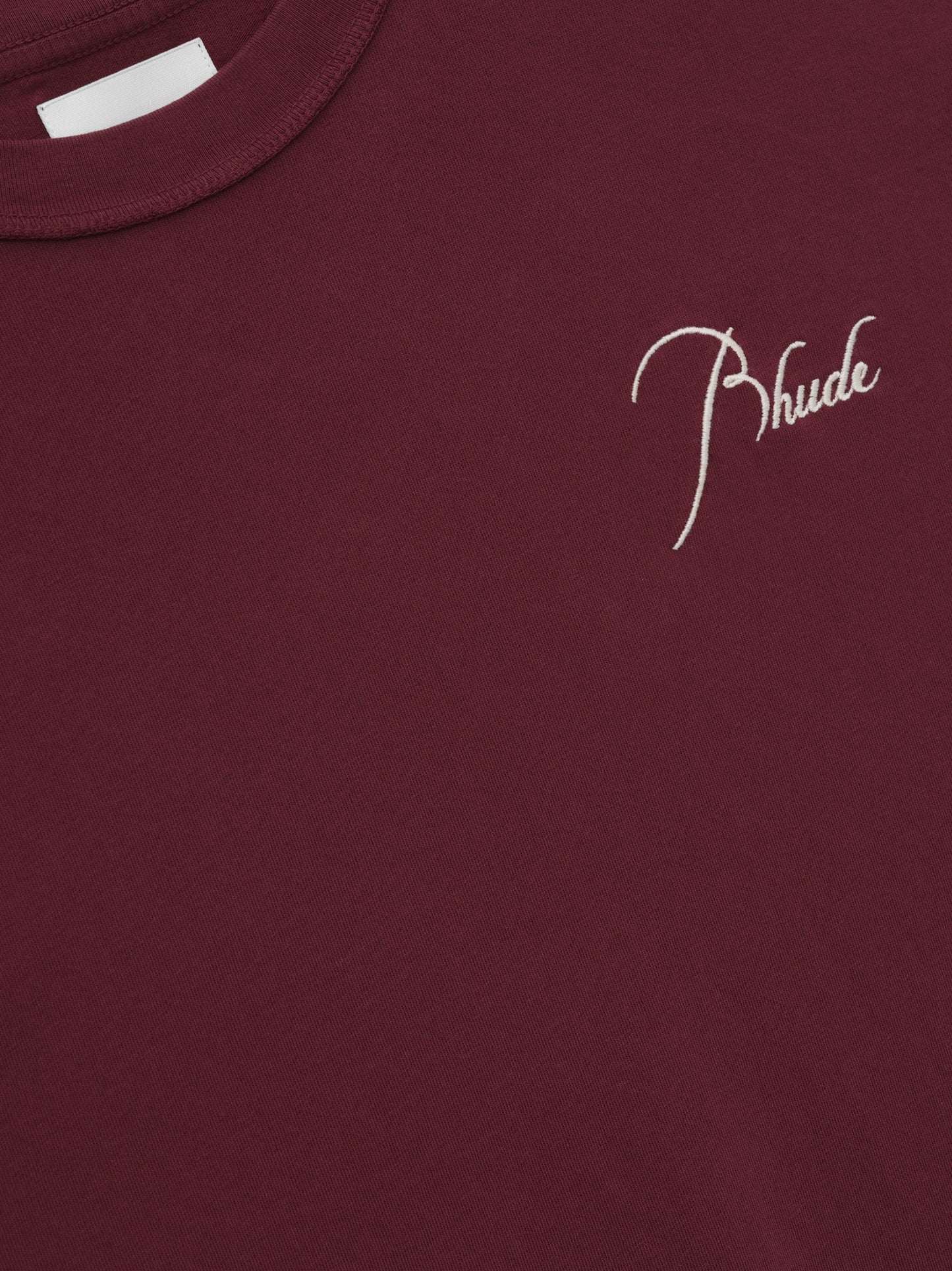 RHUDE MEN'S REVERSE TEE BURGUNDY
