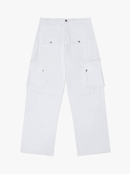 RHUDE MEN'S AMARO LINEN CARGOS