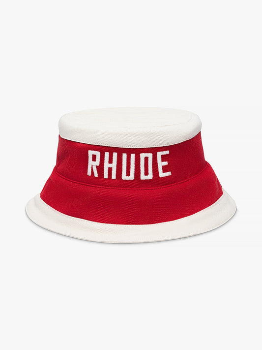 RHUDE MEN'S EAST HAMPTON BUCKE RED/CREAM
