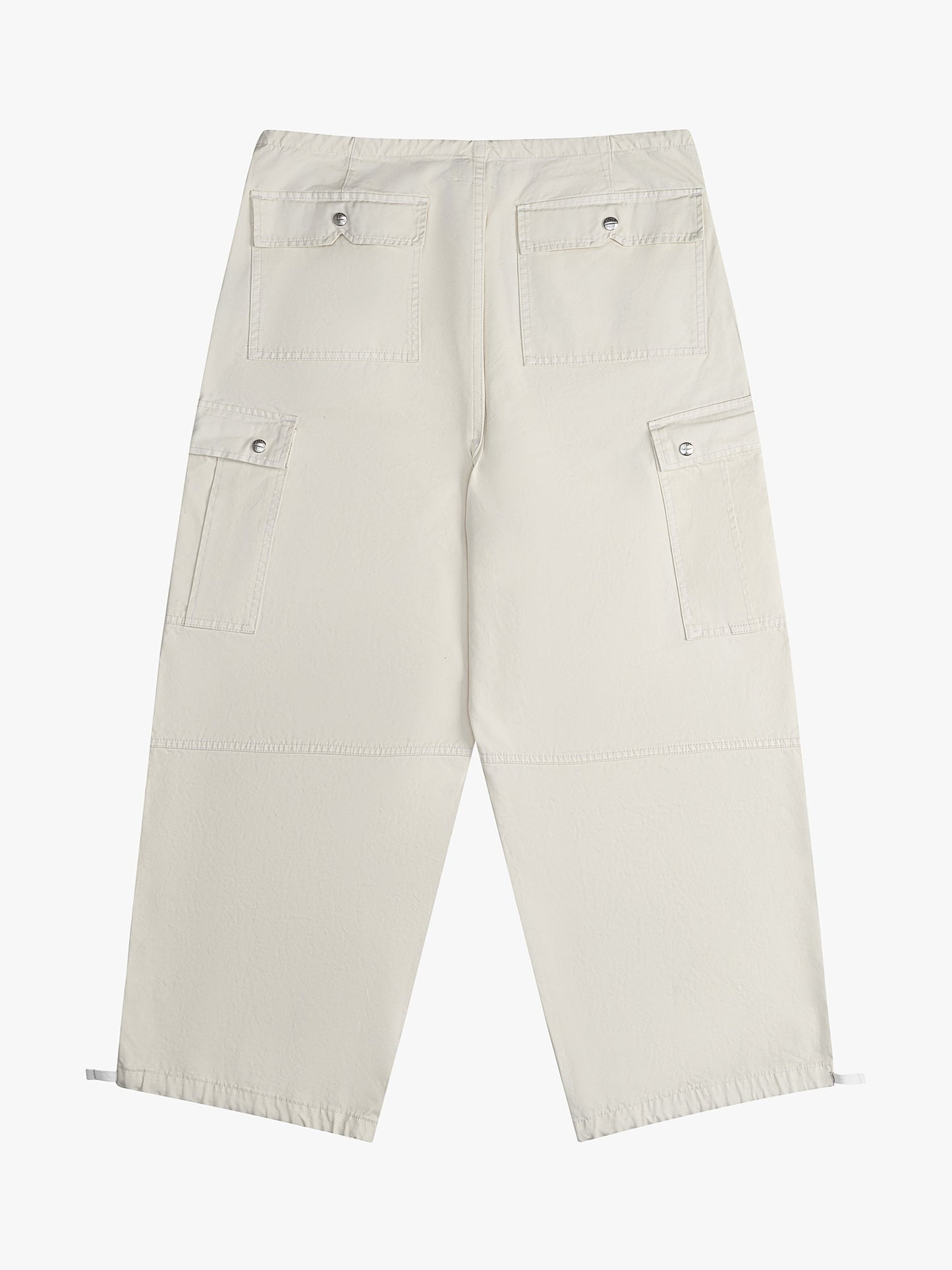 RHUDE WOMEN'S WASHED PARACHUTE PANTS OFF-WHITE