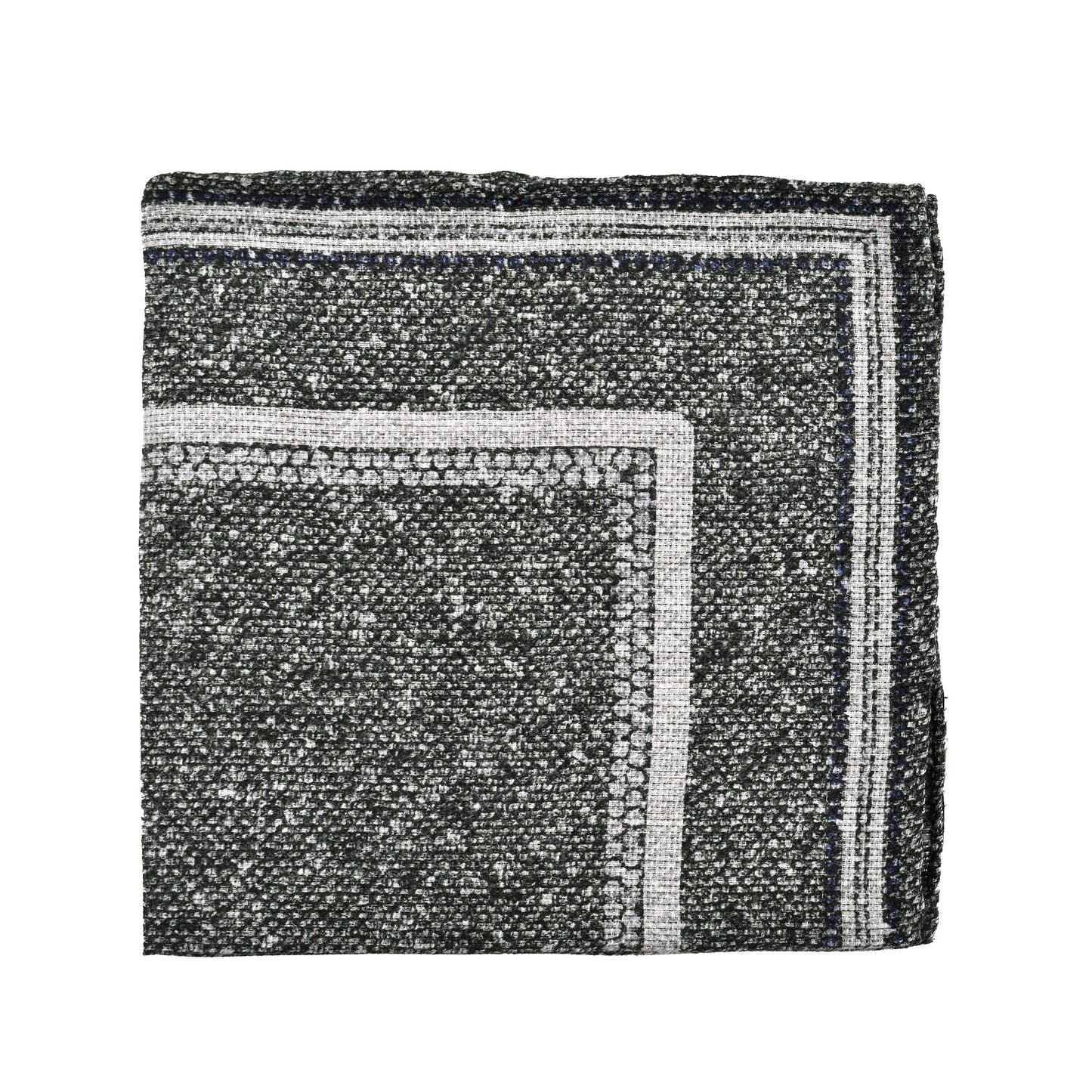 BRUNELLO CUCINELLI MEN'S TWO TONE LINEN BLEND POCKET SQUARE NEW