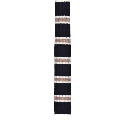 BRUNELLO CUCINELLI MEN'S TWO TONE SKINNY KNIT TIE NEW