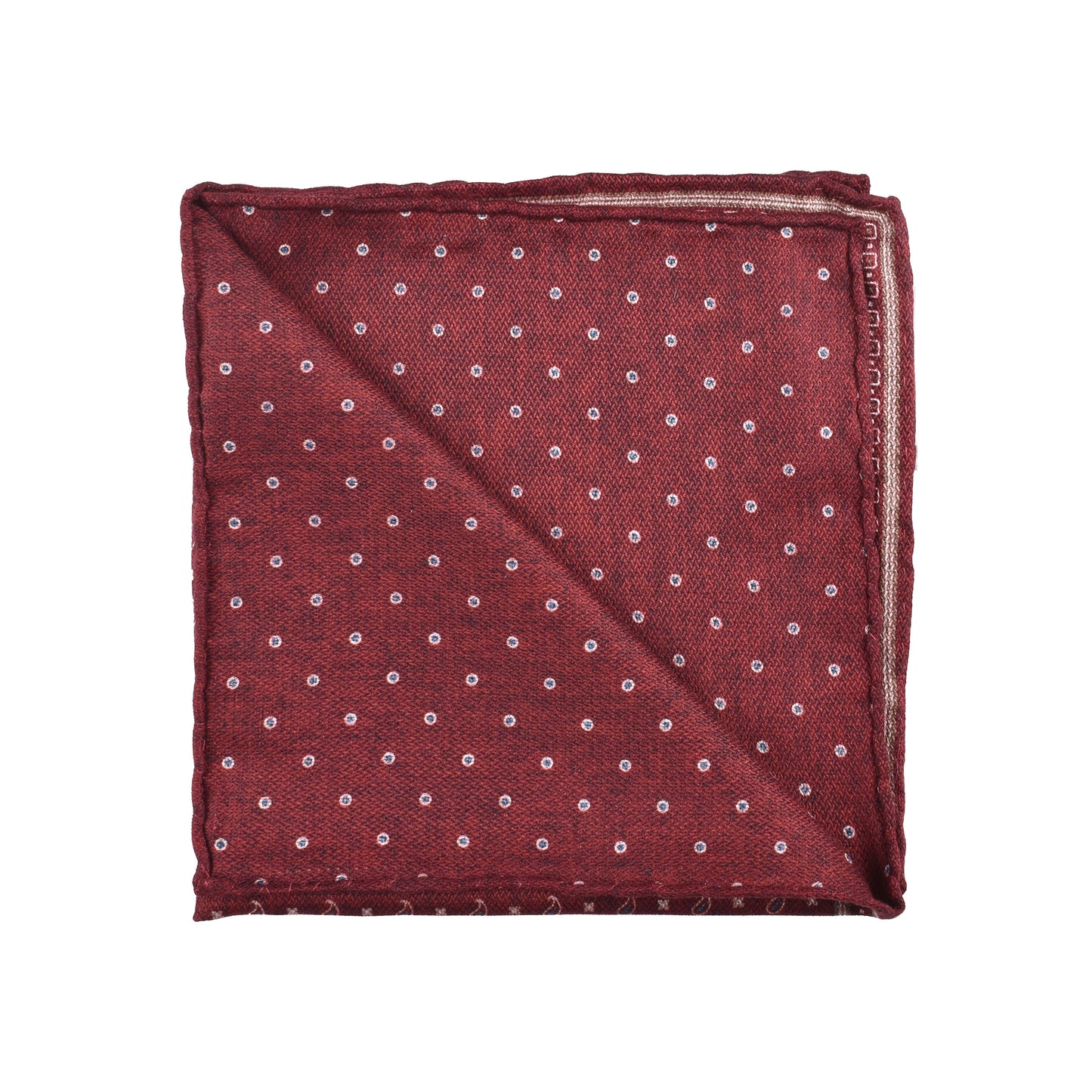 BRUNELLO CUCINELLI MEN'S 100% SILK TWO TONE GEOMETRIC POCKET SQUARE NEW