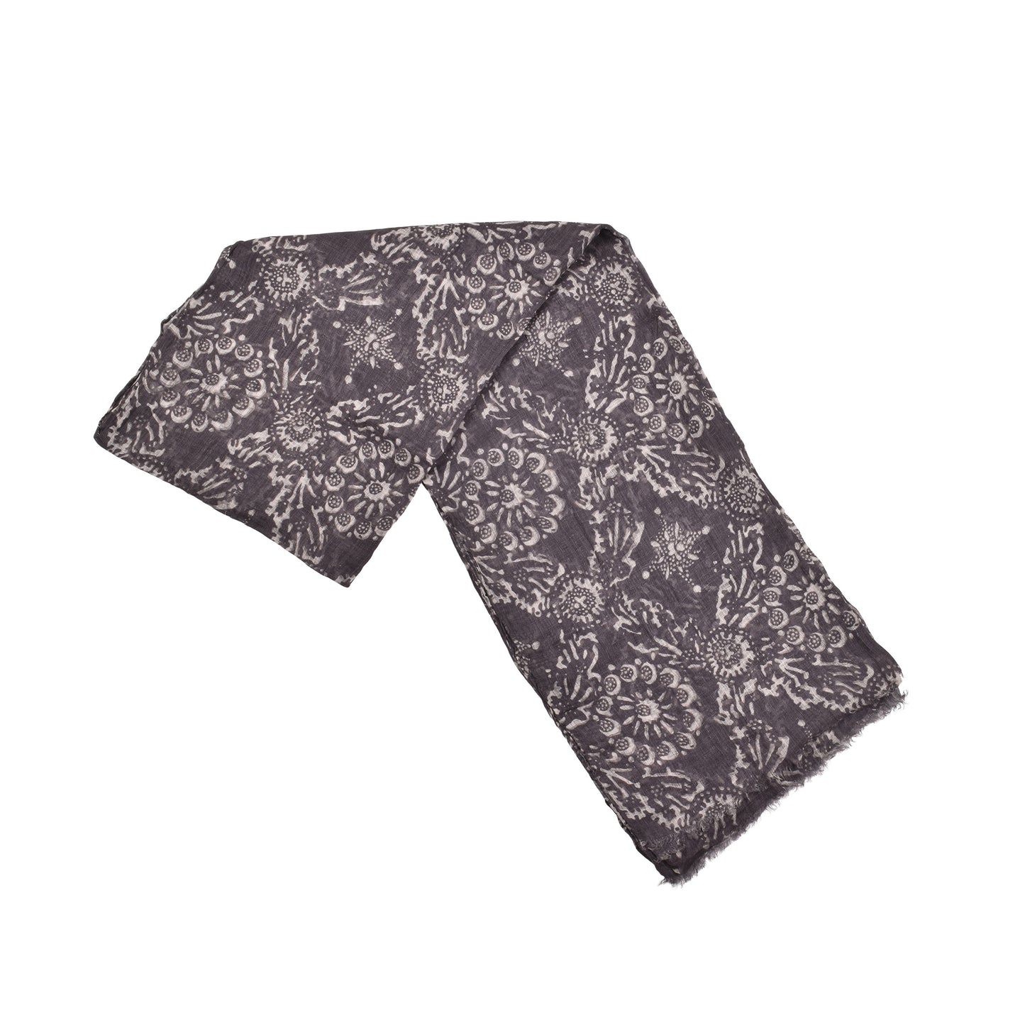 BRUNELLO CUCINELLI WOMEN'S 100% LINEN FLORAL SCARF