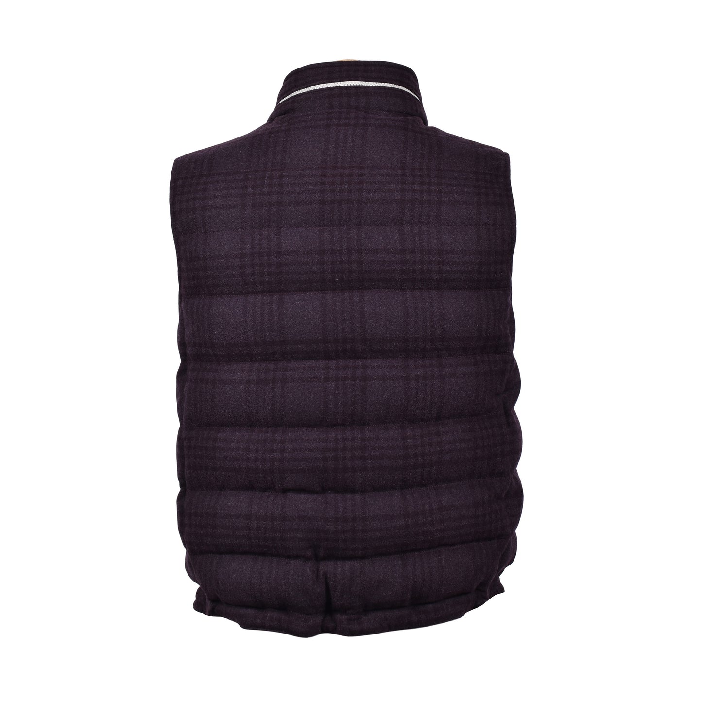 BRUNELLO CUCINELLI MEN'S CASHMERE BLEND QUILTED PUFFER BIKER VEST