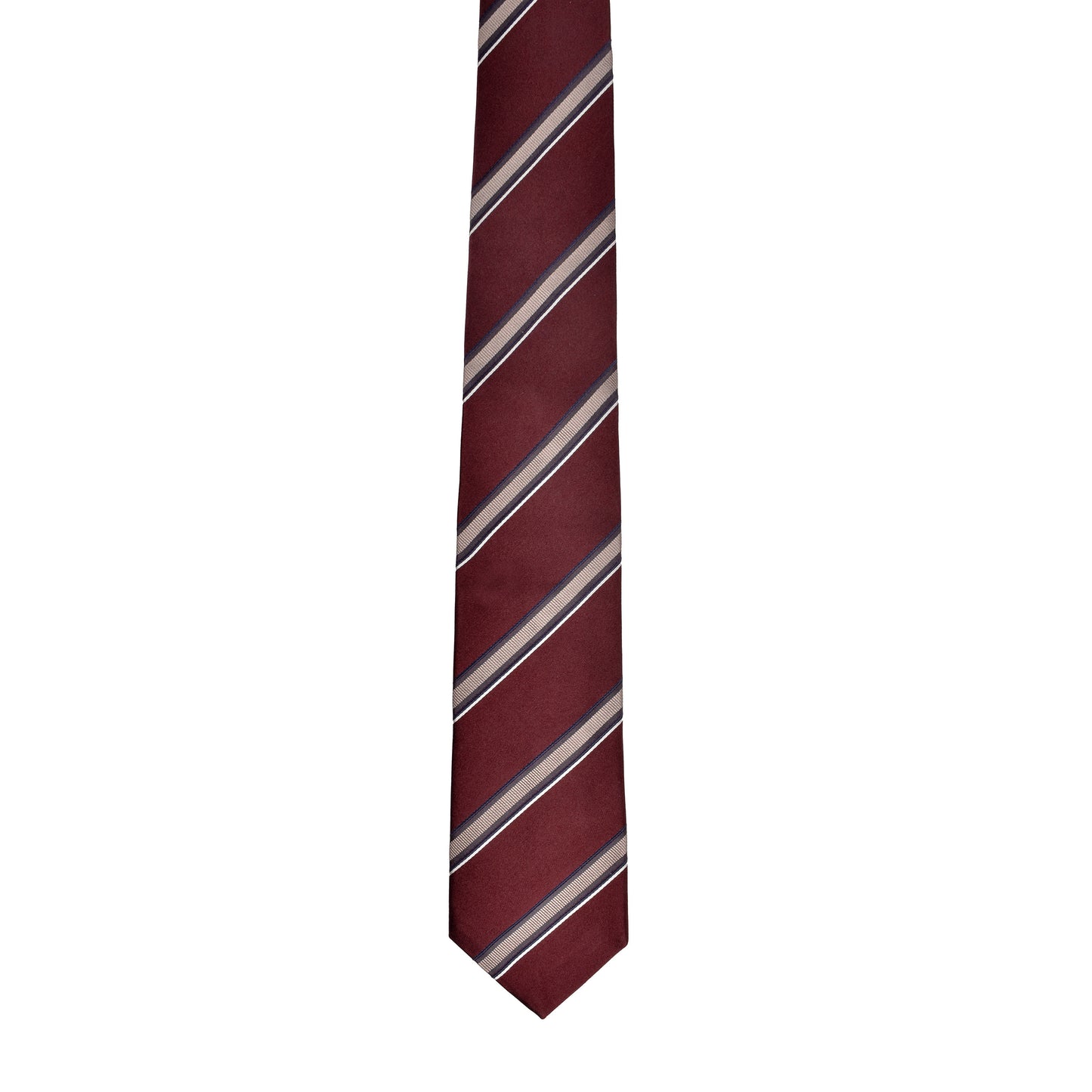 BRUNELLO CUCINELLI MEN'S STRIPED SKINNY SILK TIE NEW