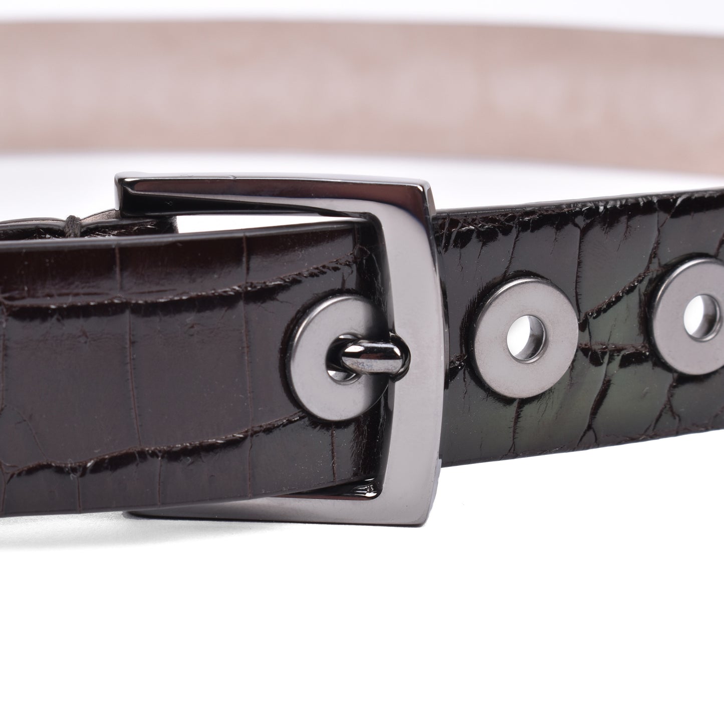 BRUNELLO CUCINELLI WOMEN'S 100% GENUINE CROCODILE BELT