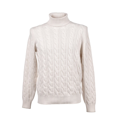 BRUNELLO CUCINELLI MEN'S 100% CASHMERE CABLE KNIT TURTLENECK SWEATER NEW