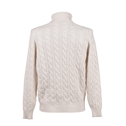 BRUNELLO CUCINELLI MEN'S 100% CASHMERE CABLE KNIT TURTLENECK SWEATER NEW
