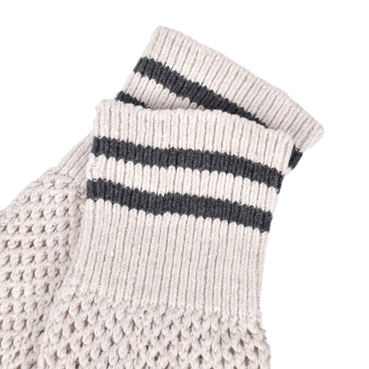 BRUNELLO CUCINELLI WOMEN'S TWO TONE HAND KNIT MID CALF SOCKS