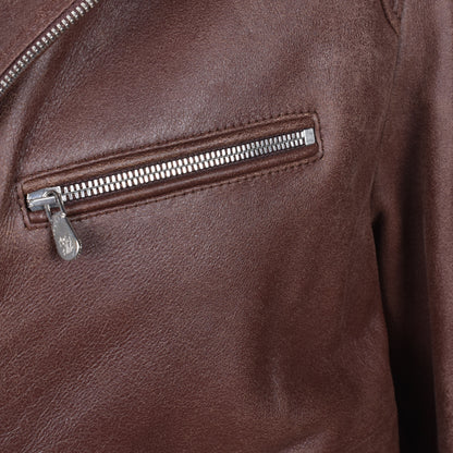 BRUNELLO CUCINELLI MEN'S SHEARLING LINED 100% LEATHER BOMBER JACKET NEW MEDIUM
