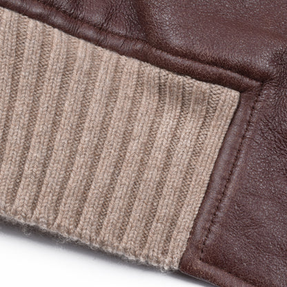 BRUNELLO CUCINELLI MEN'S SHEARLING LINED 100% LEATHER BOMBER JACKET NEW MEDIUM