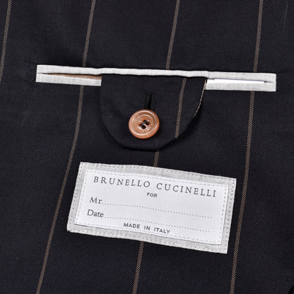 BRUNELLO CUCINELLI MEN'S WOOL BLEND 3 BUTTON CASUAL STRIPED SUIT NEW