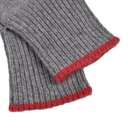 BRUNELLO CUCINELLI MEN'S 100% CASHMERE KNIT GRAY GLOVES NEW