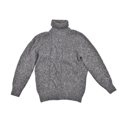 BRUNELLO CUCINELLI MEN'S HEAVY CABLE KNIT CASHMERE TURTLE NECK SWEATER /PULLOVER