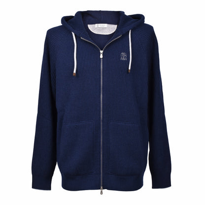 BRUNELLO CUCINELLI MEN'S 100% CASHMERE ATHLETIC KNIT ZIP UP FASHION HOODIE NEW