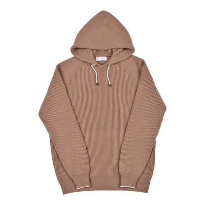 BRUNELLO CUCINELLI MEN'S 100% CASHMERE ATHLETIC STYLE PULL OVER HOODIE /SWEATER