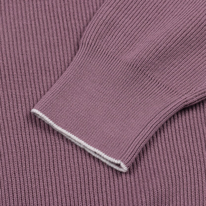 BRUNELLO CUCINELLI MEN'S 100% COTTON 1/4 ZIP RIBBED PULLOVER/SWEATER NEW